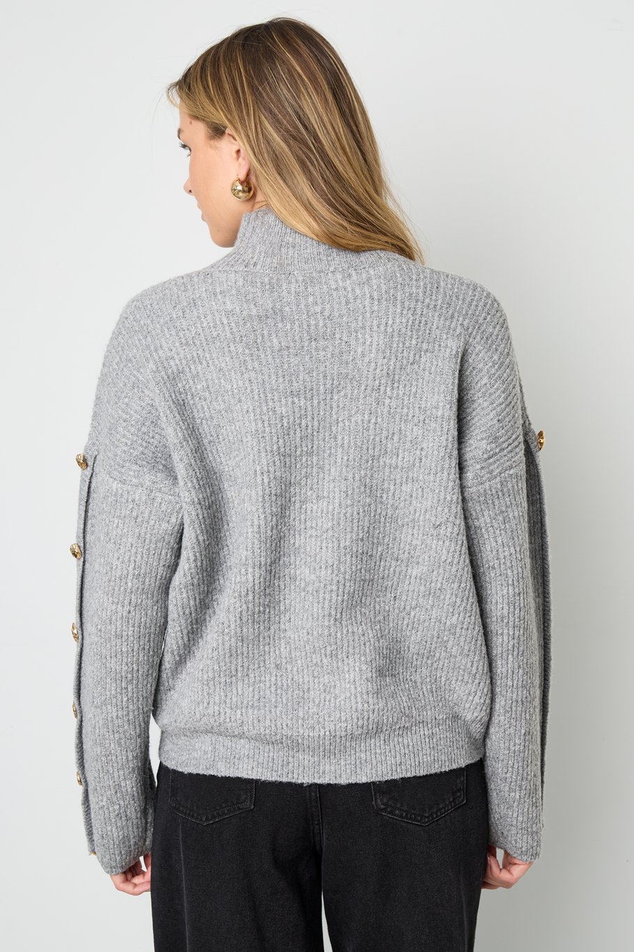 Polyester fiber (polyester) Knit sweaters Solid color Casual Fall/Winter Clothes h5Picture10